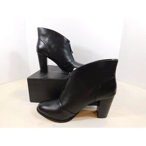 Athena Alexander Rennes Front Zip Ankle Bootie Boots sz 11 M Black Leather